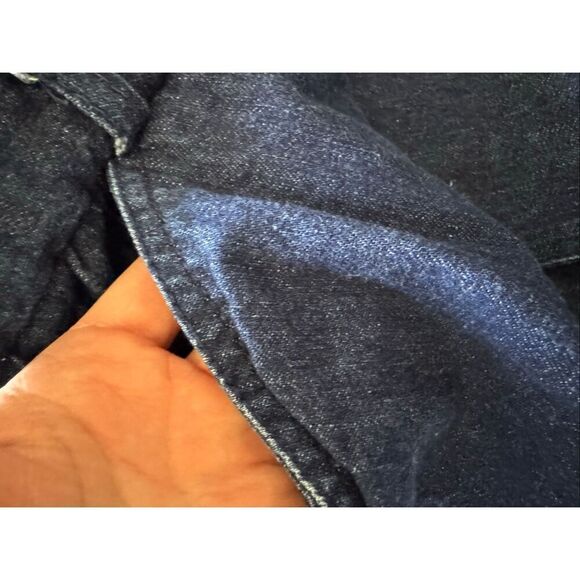 Roberto Orsini Vintage 90s blue jean denim midi skirt widows peak 100% cotton si - Picture 4 of 4